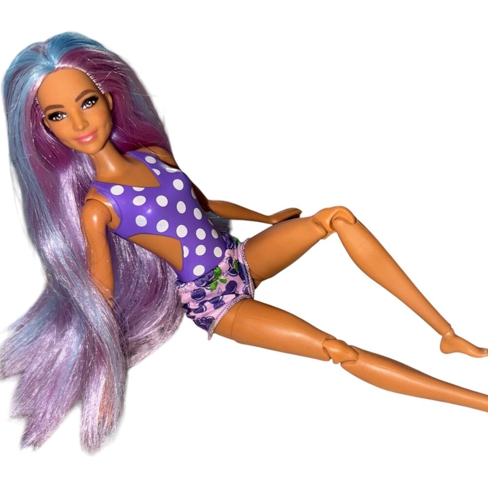 Barbie Pop Reveal Fruit Series Grape Fizz Articulated Doll